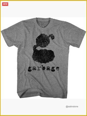 Garbage Rock Band Graphic Tee Short Sleeve T-Shirt Polycotton Blend